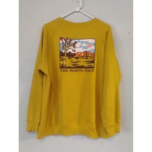 Northface Women's Mustard Yellow Joshua Tree Rare XL Crewneck Sweatshirt